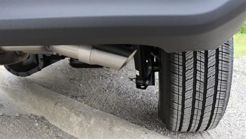 Corsa 2018-2025 Jeep Wrangler JL 2.5in Dual Rear Turn Down Exit Sport Axle-Back Exhaust thumbnail 2
