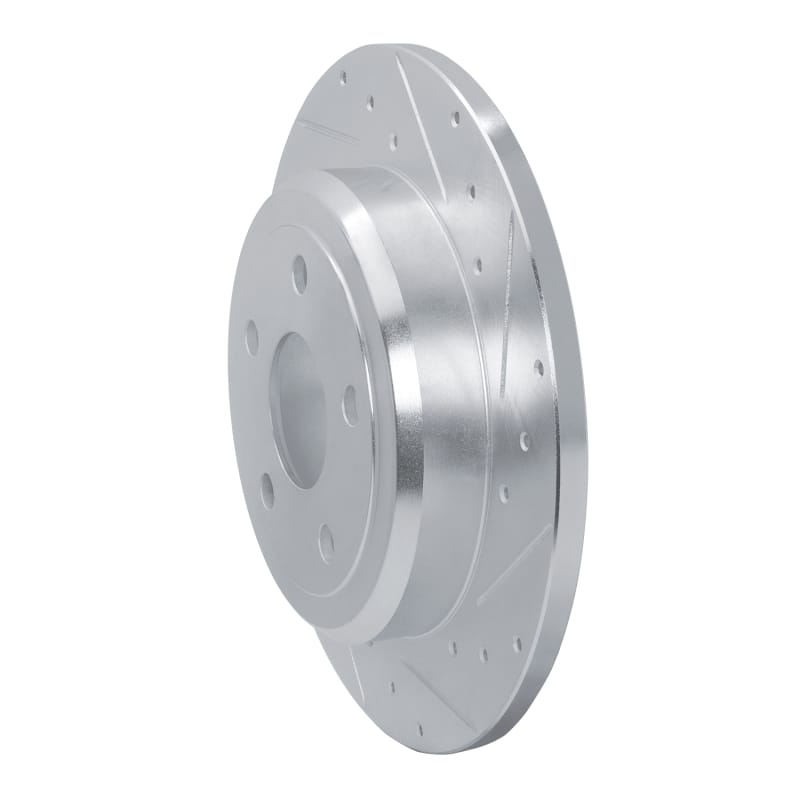 R1 2011-2022 Dodge Durango Rear Right Drilled & Slotted Silver Brake Rotor thumbnail 2