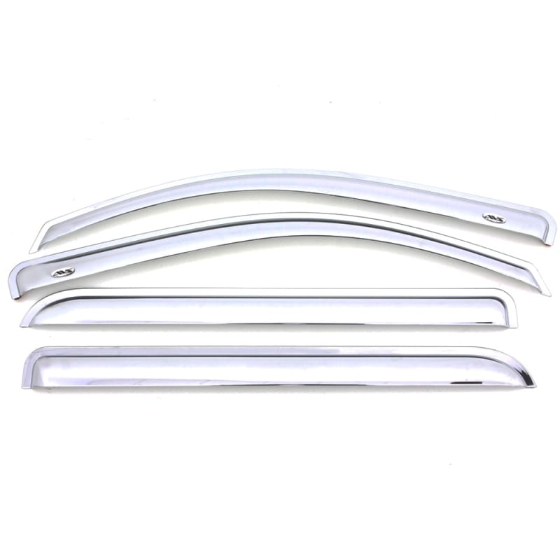 AVS 11-18 Jeep Grand Cherokee Ventvisor Outside Mount Front & Rear Window Deflectors 4pc - Chrome thumbnail 4