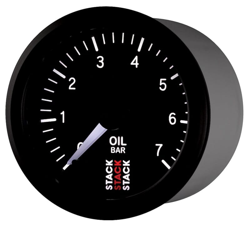 Autometer Stack 52mm 0-7 Bar M10 Male Pro Stepper Motor Oil Pressure Gauge - Black thumbnail 3