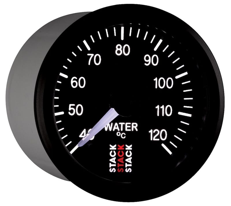 Autometer Stack 52mm 40-120 Deg C 1/8in NPTF Male Pro Stepper Motor Water Temp Gauge - Black thumbnail 6