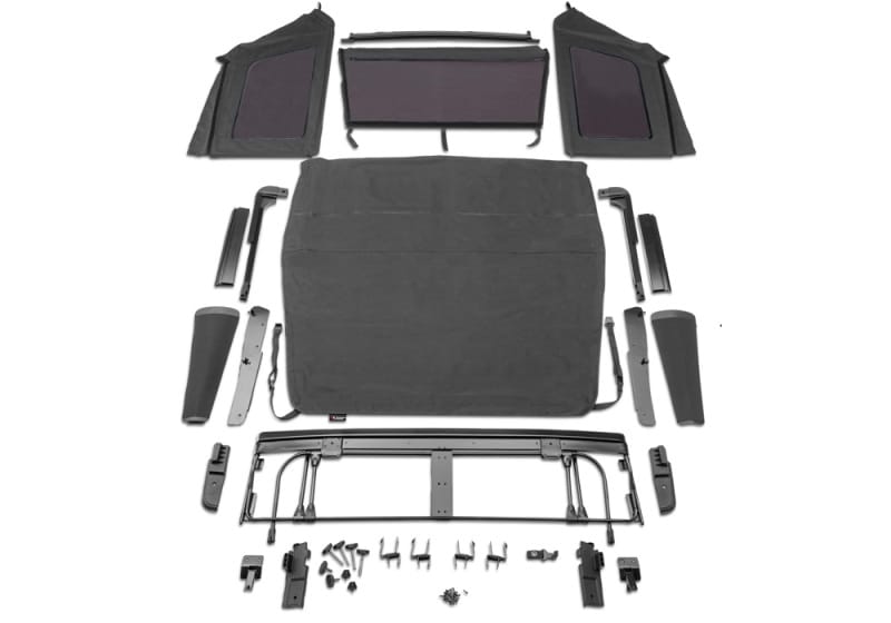 Rampage 2018-2022 Jeep Wrangler (JL) Frameless Trail Plus Top Kit - Black