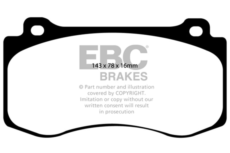 EBC 05-10 Chrysler 300C 6.1 SRT8 Bluestuff Front Brake Pads thumbnail 3