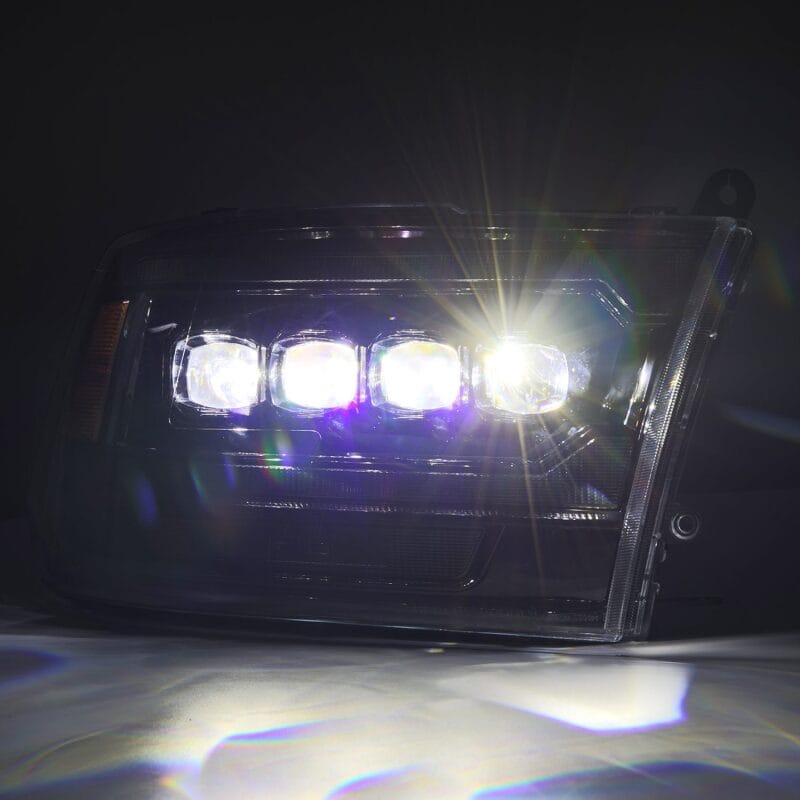 AlphaRex 09-18 Ram 2500 NOVA LED Proj Headlights Plank Style Alpha Blk w/Activ Light/Seq Signal/DRL thumbnail 4
