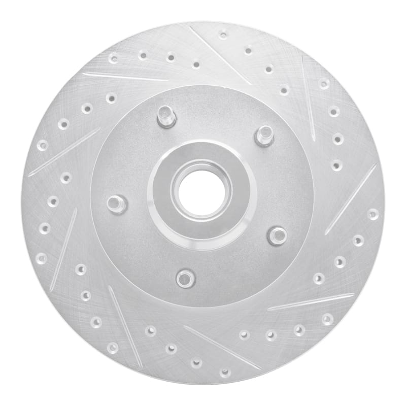 R1 03-03 Dodge Ram 1500 Van Front Right Drilled & Slotted Silver Brake Rotor