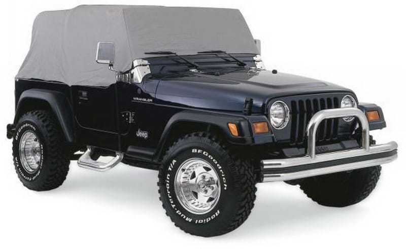 Rampage 1992-1995 Jeep Wrangler(YJ) Cab Cover With Door Flaps - Grey thumbnail 2