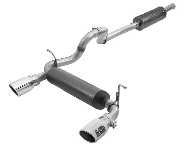 aFe Rebel Series 2.5in 304 SS Cat-Back Exhaust w/ Polished Tips 2018+ Jeep Wrangler (JL) V6 3.6L