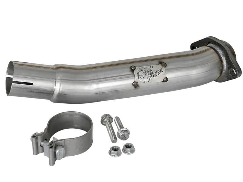 aFe Twisted Steel 2in Stainless Steel Loop Delete Down-Pipe 2018+ Jeep Wrangler (JL) V6 3.6L thumbnail 2