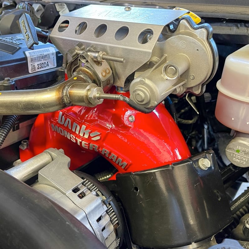 Banks Power 13-18 Ram 6.7L Diesel Monster-Ram Intake System Gen-2 w/Fuel Line - Red w/Heater System thumbnail 4