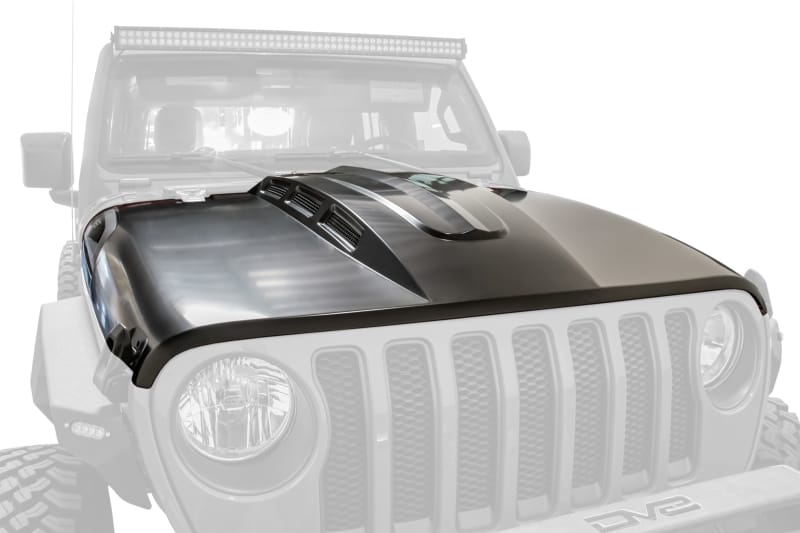 DV8 Offroad 18+ Jeep JL Heat Dispersion Hood - Primer Black thumbnail 2