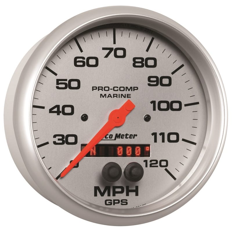 Autometer Marine Silver Ultra-Lite 5in 120mph GPS Speedometer thumbnail 4