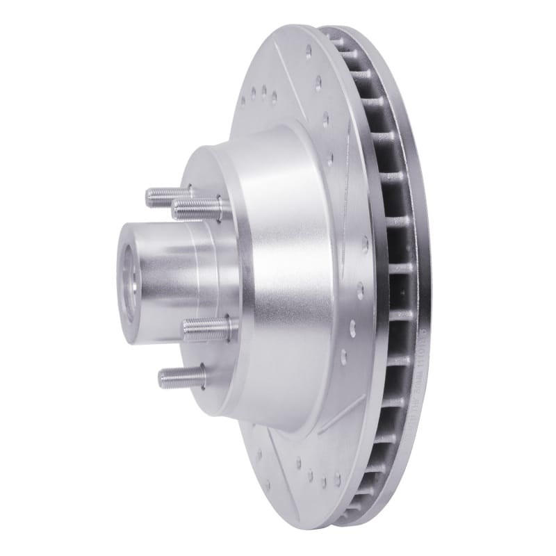 R1 1969-1973 Chrysler New Yorker Front Right Drilled & Slotted Silver Brake Rotor thumbnail 2