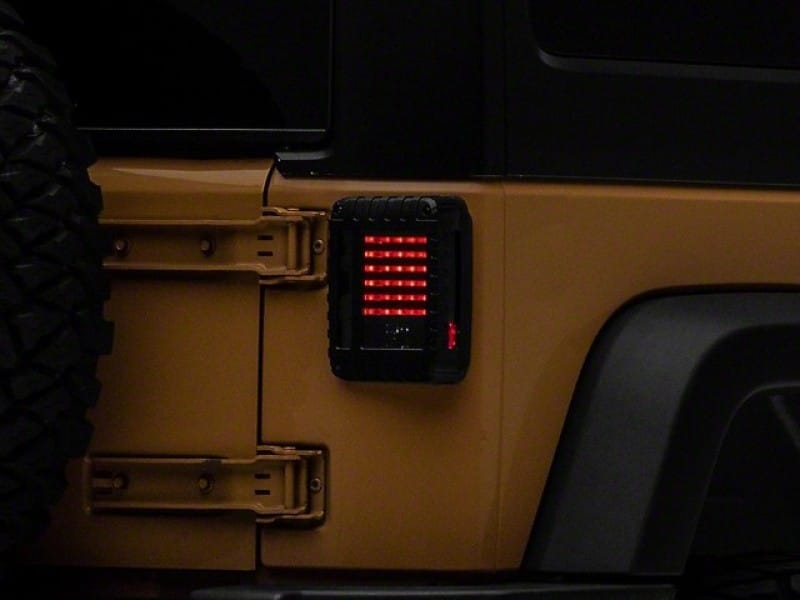 Raxiom 07-18 Jeep Wrangler JK LED Tail Lights- Black Housing (Smoked Lens) - J115435 thumbnail 2