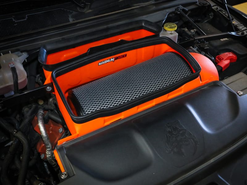 aFe 21-23 RAM 1500 TRX V8-6.2L SC Magnum FORCE Stage2 Orange Edition Cold Air Intake System w/Pro 5R thumbnail 4
