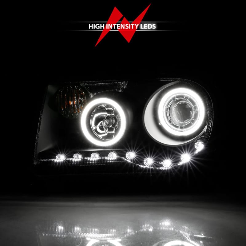 ANZO 2005-2010 Chrysler 300C Projector Headlights w/ Halo Black (CCFL) G2 thumbnail 8