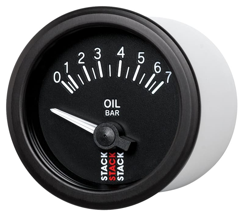 Autometer Stack 52mm 0-7 Bar M10 (M) Electric Oil Pressure Gauge - Black thumbnail 2