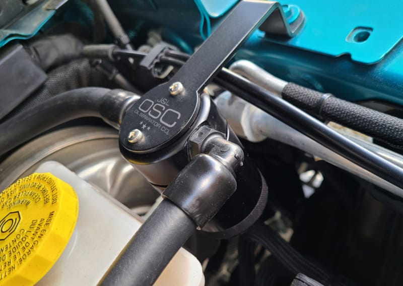 J&L 20-25 Jeep Wrangler 2.0L Driver Side Oil Separator 3.0 - Black Anodized thumbnail 2