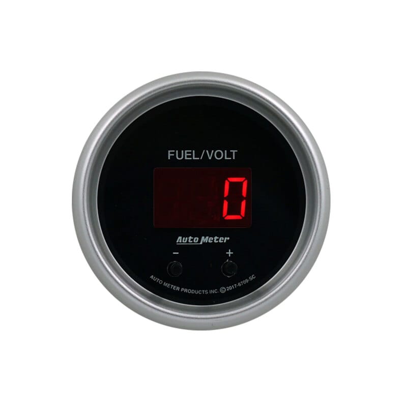 Autometer 52.4mm Black Switchable 0-100 Fuel Level / 8-18V Voltmeter Sport-Comp Elite Digital Gauge thumbnail 3