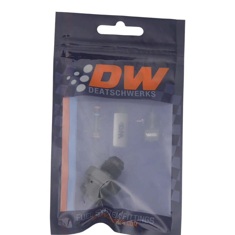 DeatschWerks 8AN ORB Male to 6AN Male Flare Adapter (Incl O-Ring) - Anodized Matte Black thumbnail 2