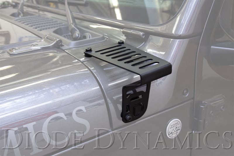 Diode Dynamics 18-21 Jeep JL Wrangler/Gladiator SS3 Cowl LED Bracket Kit - Yellow Pro thumbnail 2