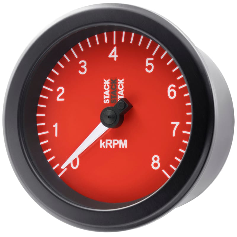 Autometer Stack Sport 88mm 0-8K RPM Tachometer - Red thumbnail 3