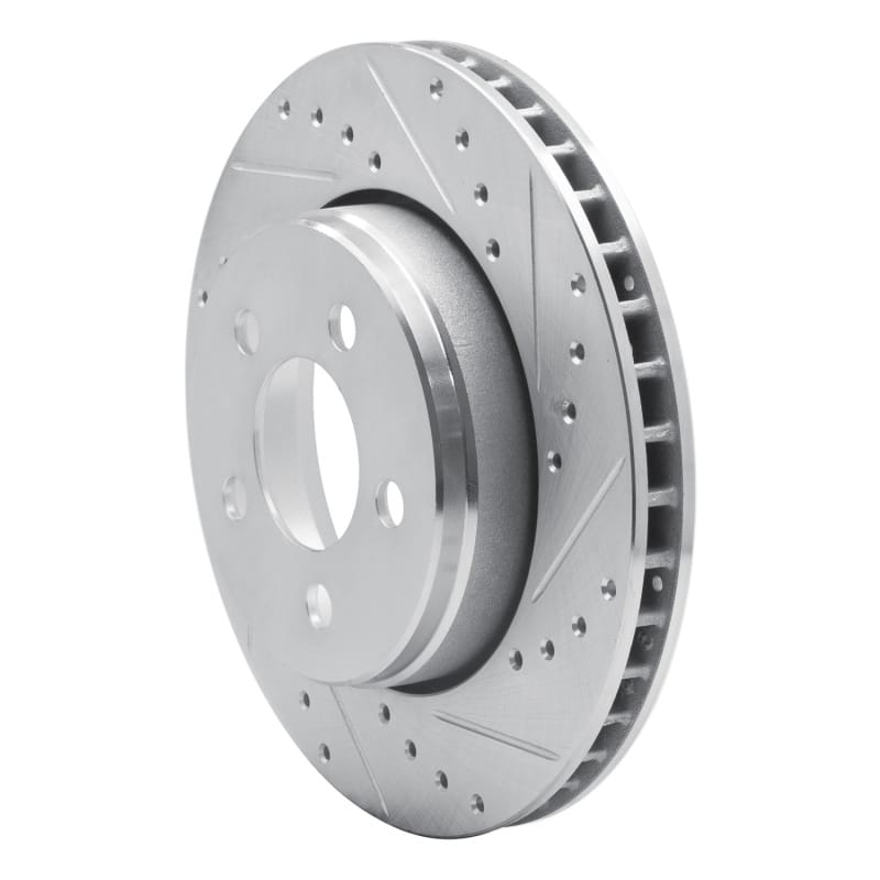R1 07-12 Dodge Nitro Front Right Drilled & Slotted Silver Brake Rotor thumbnail 2