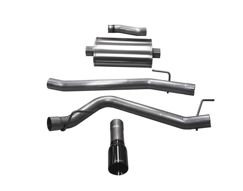 Corsa 20-25 Jeep Gladiator JT 3.6L Single Side Exit Cat-Back Exhaust System w/ Single 4in Black Tip