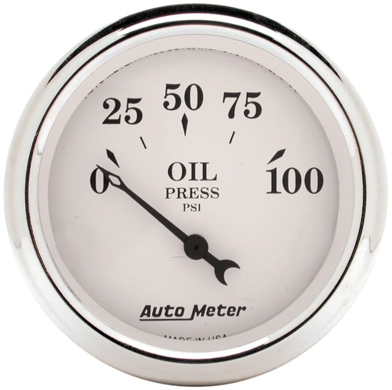 Autometer Old Tyme White 5 Piece Kit (MPH/FUEL/OILP/WTMP/BAT) 59-60 Chevy Car Direct-Fit Dash Kit thumbnail 3