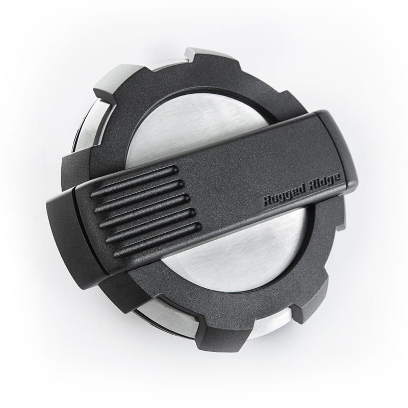Rugged Ridge Elite Fuel Door Non-Lock Brushed Alum 07-18 Jeep Wrangler JK thumbnail 2