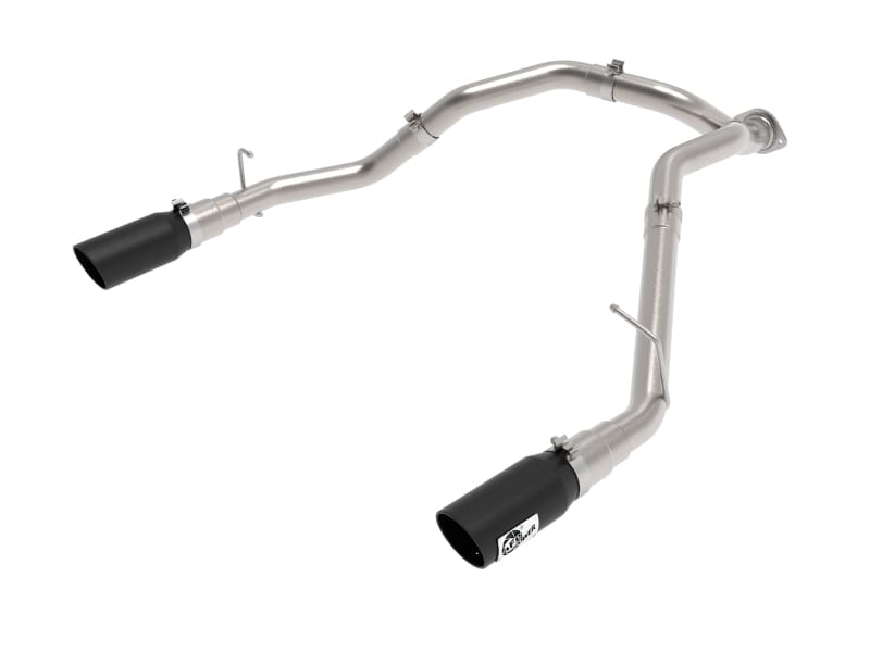 aFe Large Bore-HD 3 IN 409 Stainless Steel DPF-Back Exhaust System w/Black Tip RAM 1500 20-21 V6-3.0