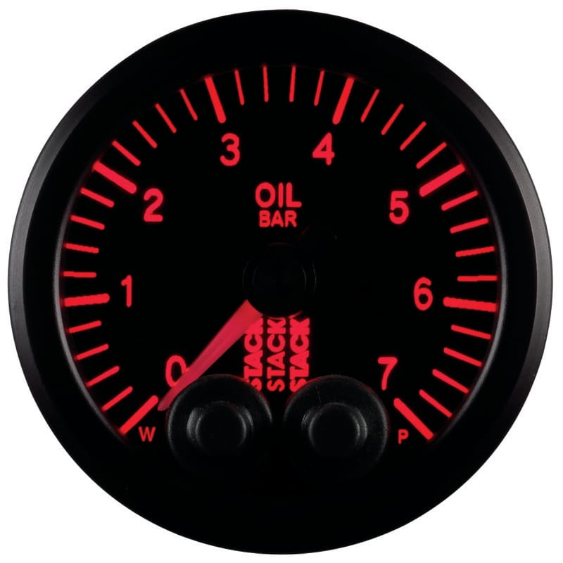 Autometer Stack 52mm 0-7 Bar M10 Male Pro-Control Oil Pressure Gauge - Black thumbnail 8