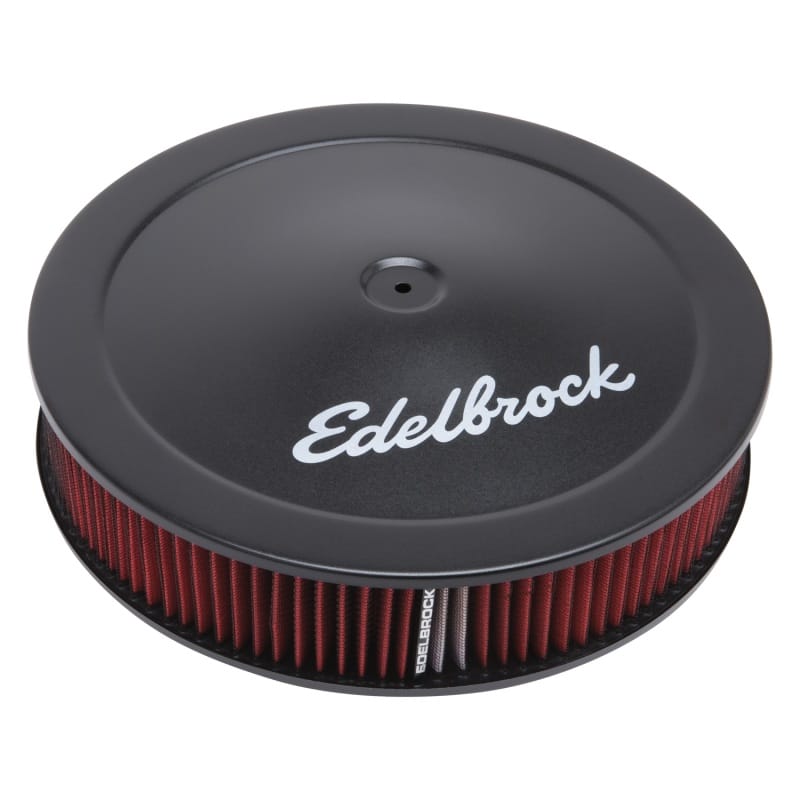Edelbrock Air Cleaner Pro-Flo Series Round 14 In Diameter Cloth Element 3/8Indropped Base Black thumbnail 2