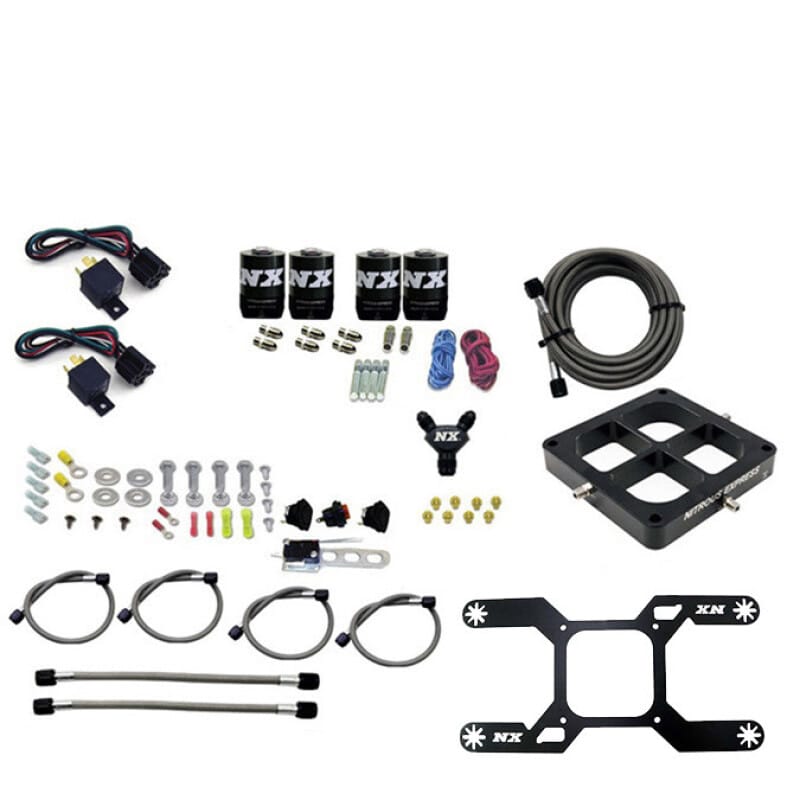 Nitrous Express Dry Quad Stage Billet Crossbar Plate System 100-2000hp (4500 Flange) w/o Bottle