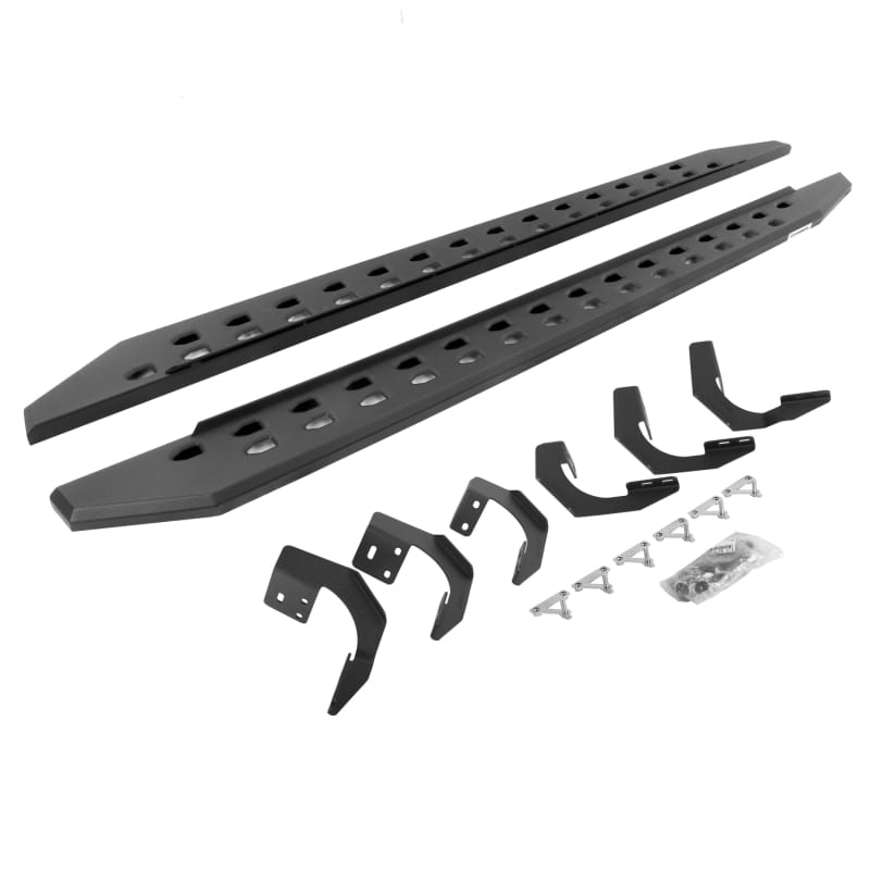 Go Rhino 15-22 Ram 1500 QC 4DR (Clssc Bdy) RB20 Slim Running Boards Kit (Incl. Brackets) - Tex. Blk