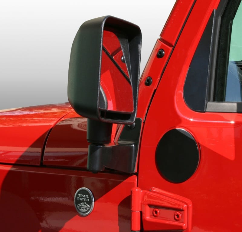 Rugged Ridge 07-18 Jeep Wrangler JK Black Mirror Filler Plates thumbnail 2