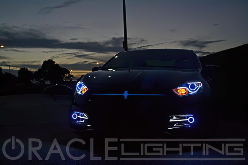 Oracle 13-16 Dodge Dart Surface Mount LED Projector Fog Light Halo Kit - Blue thumbnail 3