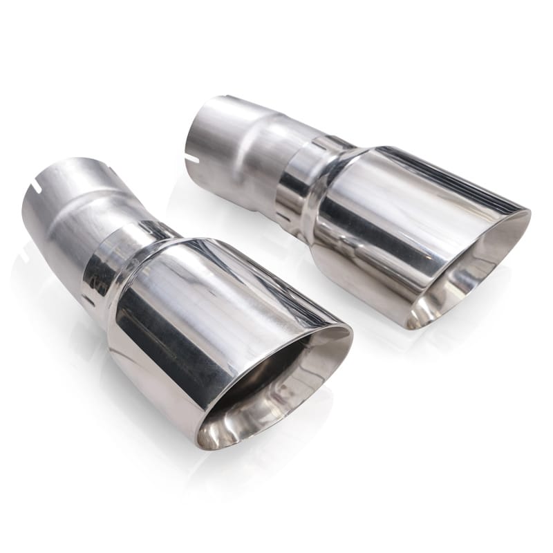 Stainless Works 4in Double Wall Slash-Cut Polished Tip Kit
