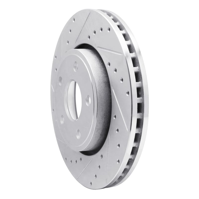 R1 11-22 Dodge Durango Front Left Drilled & Slotted Silver Brake Rotor thumbnail 2