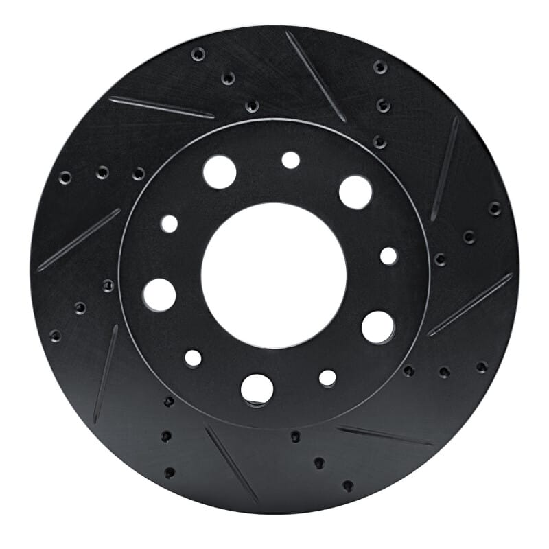 R1 14-25 Ram Promaster 2500 Front Right Drilled & Slotted Black Brake Rotor