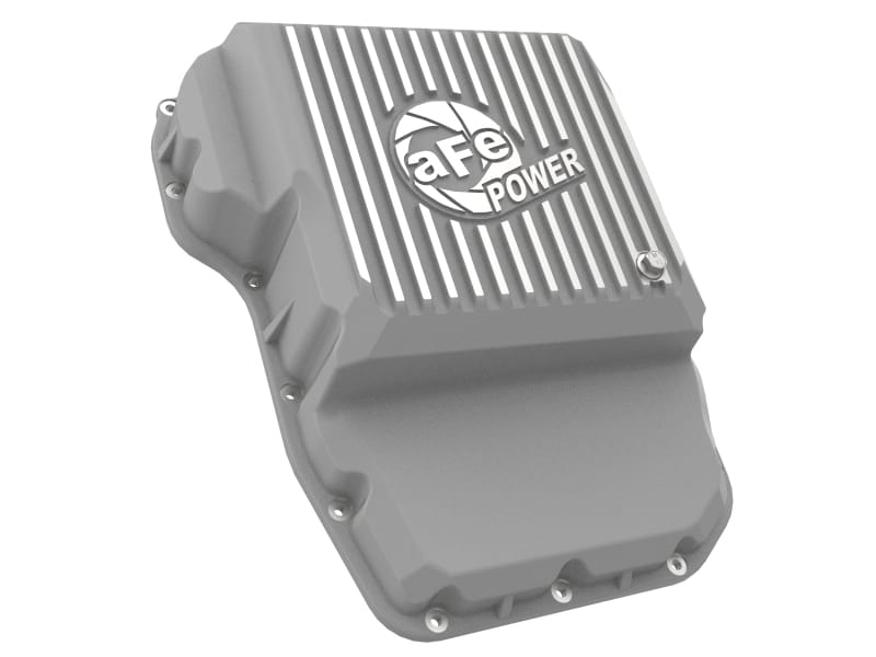 aFe Transmission Pan Raw w/ Machined Fins 13-19 Dodge Diesel Trucks L6-6.7L (td) thumbnail 2