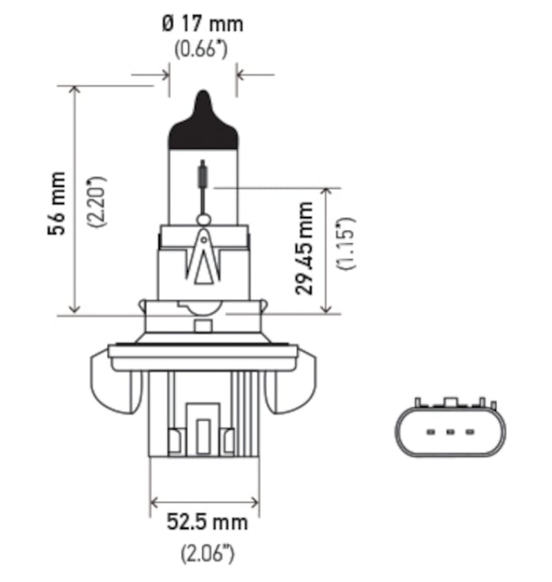 Hella Bulb H13 12V 60/55W P264T T4 thumbnail 2