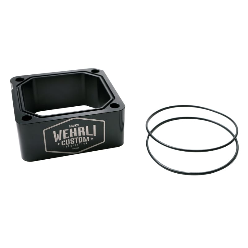 Wehrli 98.5-07 Dodge 5.9L Cummins Billet Intake Spacer Kit - Black Anodized & Engraved Finish thumbnail 2