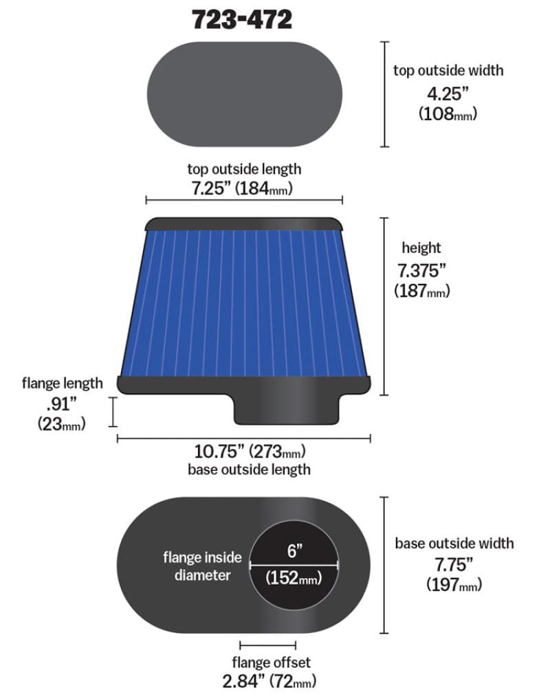 Airaid Kit Replacement Filter - 723-472 thumbnail 3