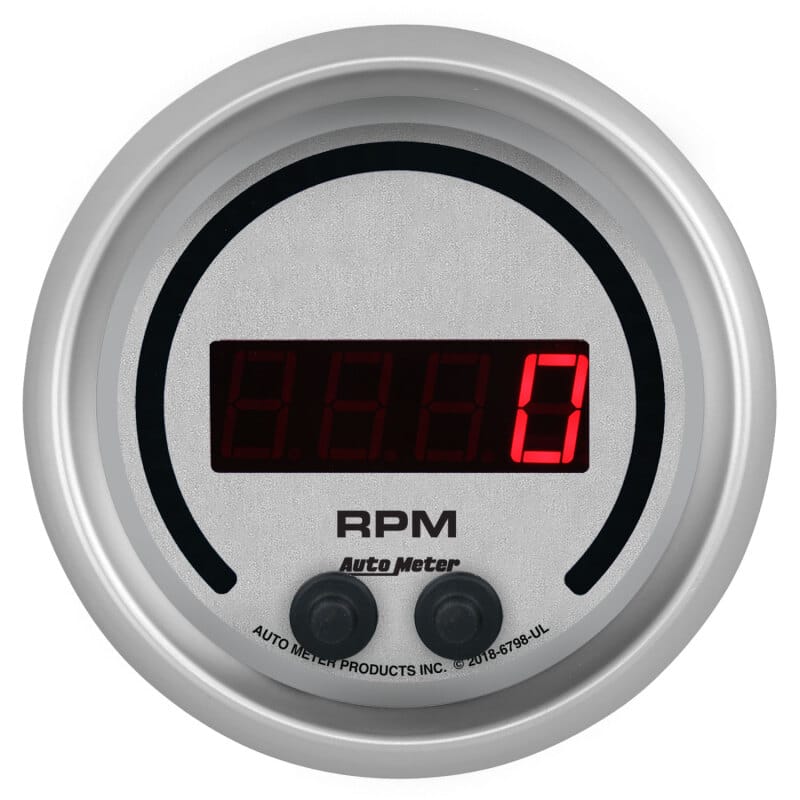 Autometer 85.7mm Silver 0-16K RPM Tachometer Ultra-Lite Elite Digital Gauge thumbnail 3