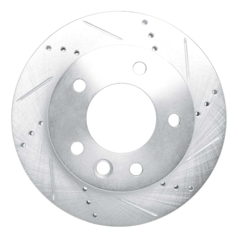 R1 02-06 Dodge Sprinter 2500 Front Right Drilled & Slotted Silver Brake Rotor