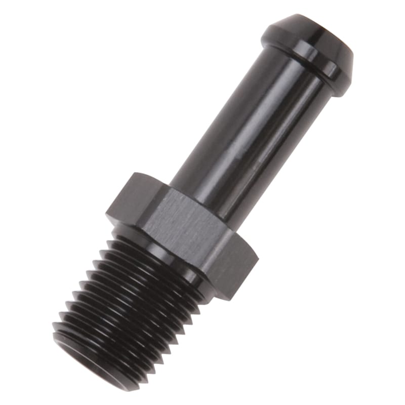 Edelbrock Hose End Straight 1/4In NPT to 3/8In Barb Black Anodize thumbnail 3