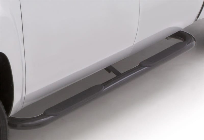 Lund 94-02 Dodge Ram 2500 Quad Cab 4in. Oval Curved Steel Nerf Bars - Black thumbnail 2