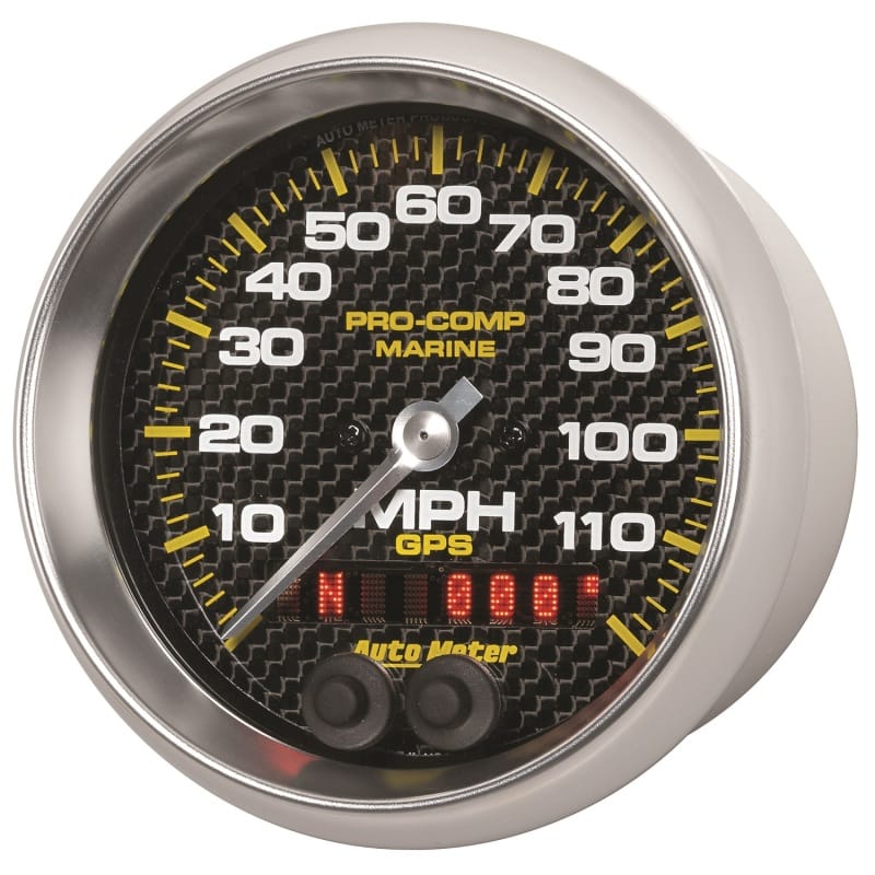 Autometer Marine Carbon Fiber Ultra-Lite 3-3/8in 120MPH GPS Speedometer Gauge thumbnail 3