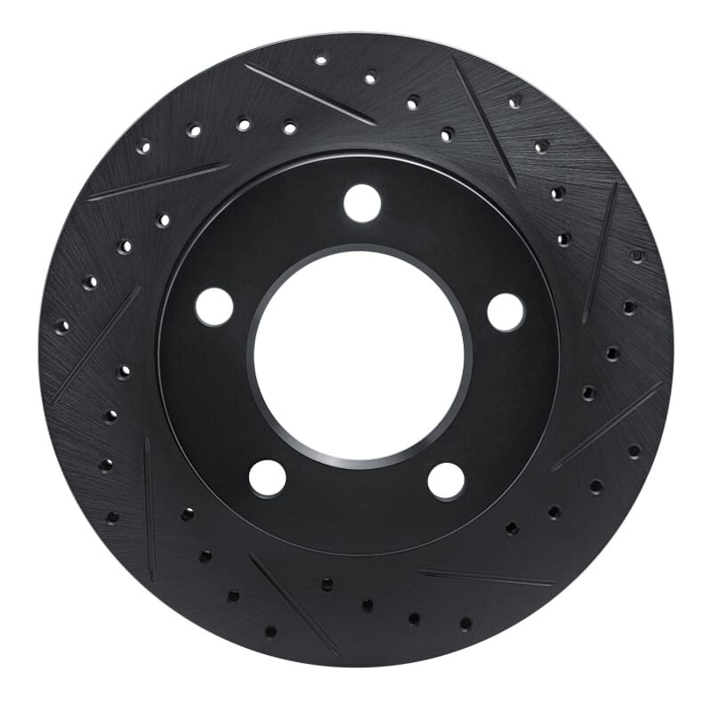 R1 74-80 International SCOUT II Front Right Drilled & Slotted Black Brake Rotor