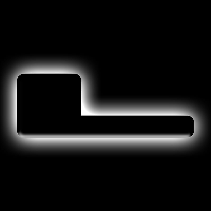 ORACLE Lighting Universal Illuminated LED Letter Badges - Matte Blk Surface Finish - L - 3141-L-001